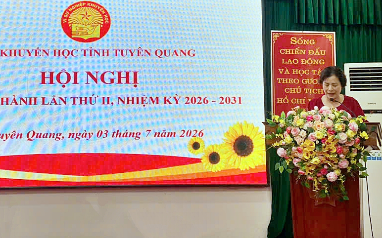 Hội Khuyến học Tuy&ecirc;n Quang tổ chức Hội nghị Ban Chấp h&agrave;nh lần thứ hai, kh&oacute;a I - Ảnh 2.