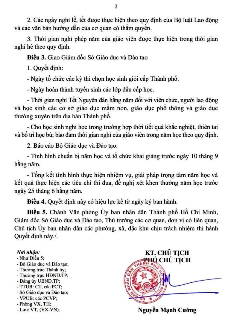 Th&agrave;nh phố Hồ Ch&iacute; Minh c&ocirc;ng bố ng&agrave;y tựu trường, khai giảng năm học 2026-2027 v&agrave; c&aacute;c năm tiếp theo - Ảnh 1.