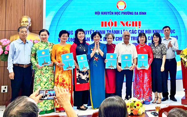 Hội Khuyến học phường Ba Đình kiện toàn tổ chức, củng cố bộ máy cơ sở - Ảnh 2.