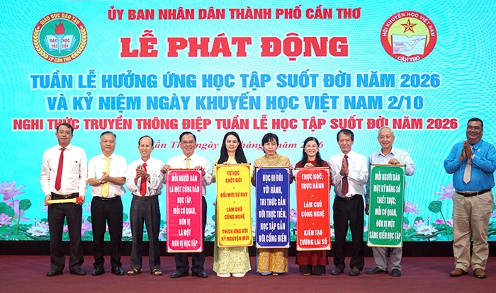 Cần Thơ ph&aacute;t động "Th&aacute;ng Khuyến học" v&agrave; Tuần lễ hưởng ứng học tập suốt đời năm 2026 - Ảnh 1.