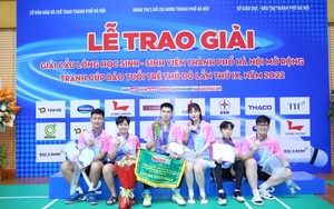 Hấp dẫn Giải Cầu lông Học sinh- sinh viên Hà Nội mở rộng tranh Cúp báo Tuổi trẻ Thủ đô lần thứ IX