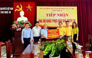 Hội Khuyến học Việt Nam hỗ trợ học sinh, giáo viên, các cơ sở giáo dục vùng lũ lụt Nghệ An