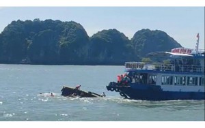Tàu chìm trên vịnh Lan Hạ (Hải Phòng), 1 phụ nữ thiệt mạng