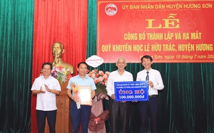 Hà Tĩnh: Thành lập Quỹ Khuyến học Lê Hữu Trác, huyện Hương Sơn 