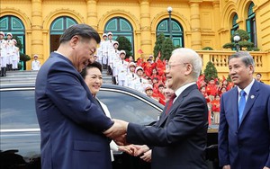 Tổng Bí thư Nguyễn Phú Trọng chủ trì lễ đón chính thức Tổng Bí thư, Chủ tịch nước Trung Quốc Tập Cận Bình