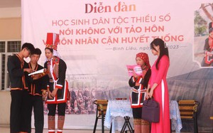 Quảng Ninh: Học sinh tham gia diễn đàn nói không với tảo hôn và hôn nhân cận huyết thống