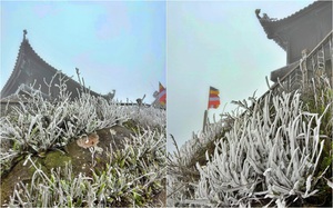 Cận cảnh băng giá xuất hiện tại chùa Đồng, Yên Tử, Quảng Ninh