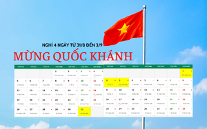 Người lao động nghỉ 4 ngày liên tiếp mừng Quốc khánh 2/9