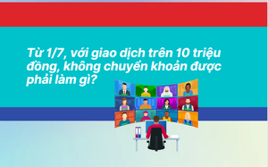 Từ 1/7, với giao dịch trên 10 triệu đồng, không chuyển khoản được phải làm gì?