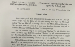 Vụ hàng trăm phụ huynh "quây" trường: Trường Tiểu học Tây Mỗ 3 không nhận thêm học sinh  - Ảnh 3.