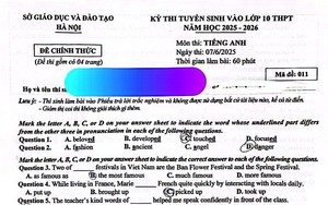 Gợi ý đáp án môn Tiếng Anh thi vào lớp 10 tại Hà Nội- Ảnh 1.