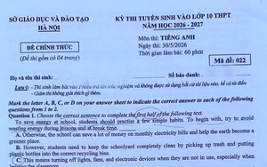 Gợi &yacute; đ&aacute;p &aacute;n m&ocirc;n Tiếng Anh thi lớp 10 H&agrave; Nội năm 2026 - Ảnh 1.