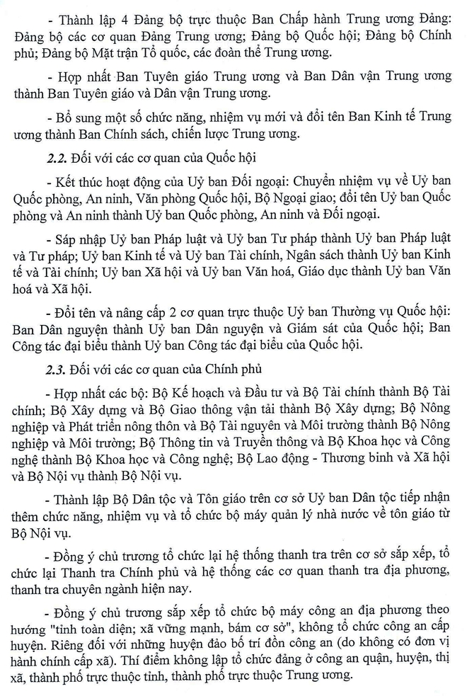 Ban hành Kết luận tổng kết Nghị quyết số 18-NQ/TW Trung ương Đảng về sắp xếp, tinh gọn bộ máy - Ảnh 5.