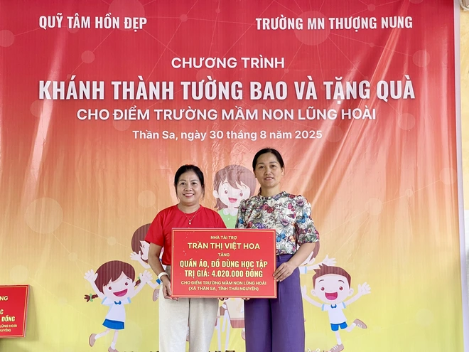 Khánh thành tường bao và tặng quà cho điểm trường mầm non vùng cao Lũng Hoài - Ảnh 5.