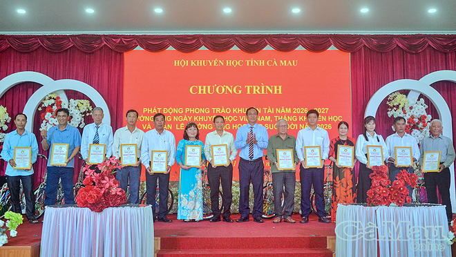 Cà Mau phát động phong trào khuyến tài năm 2026-2027 hưởng ứng Tuần lễ học tập suốt đời - Ảnh 3.