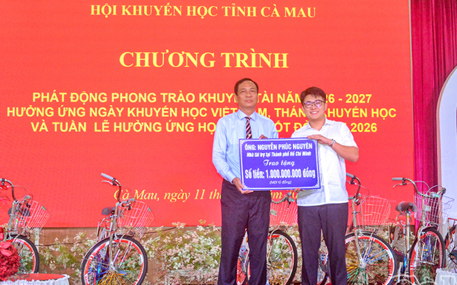 Cà Mau phát động phong trào khuyến tài năm 2026-2027 hưởng ứng Tuần lễ học tập suốt đời - Ảnh 7.