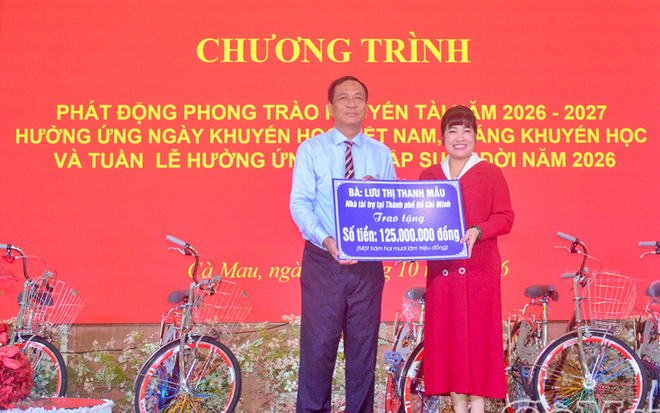 Cà Mau phát động phong trào khuyến tài năm 2026-2027 hưởng ứng Tuần lễ học tập suốt đời - Ảnh 9.