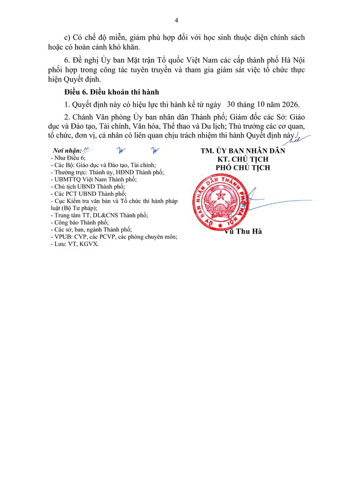 Quy định chi tiết danh mục c&aacute;c khoản thu, mức thu c&aacute;c dịch vụ gi&aacute;o dục chất lượng cao tại H&agrave; Nội - Ảnh 5.
