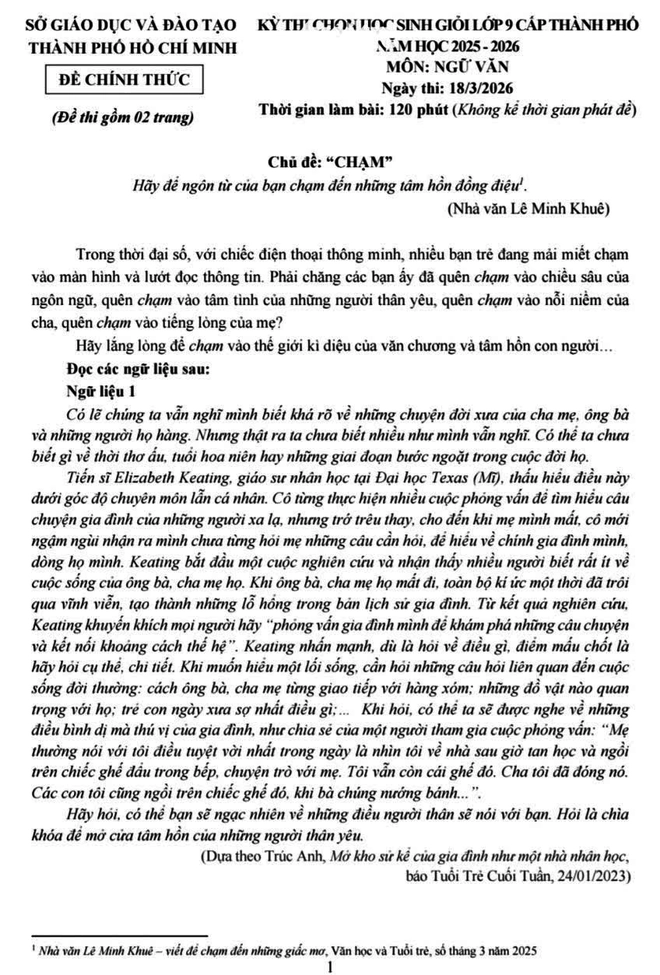 Đề thi Ngữ văn "đ&aacute;nh thức" những kết nối thật trong thế giới ảo - Ảnh 1.