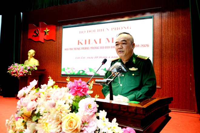 Hội thi tiếng d&acirc;n tộc M&ocirc;ng trong Bộ đội Bi&ecirc;n ph&ograve;ng, khu vực 2 năm 2026 tại L&agrave;o Cai - Ảnh 3.