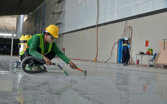To&agrave;n cảnh b&ecirc;n trong nh&agrave; ga s&acirc;n bay Long Th&agrave;nh trước thời điểm vận h&agrave;nh thử nghiệm - Ảnh 10.