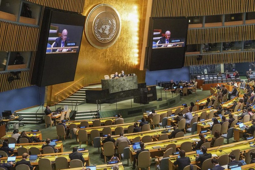 Đại hội đồng Liên hợp quốc thông qua Nghị quyết về tình hình Ukraine - Ảnh 1.