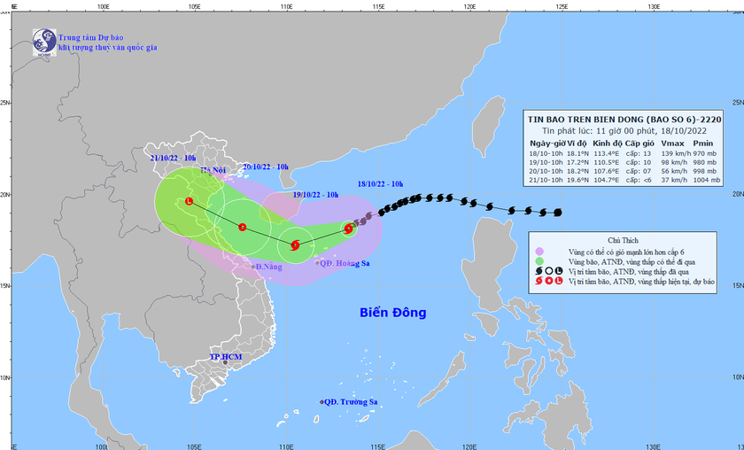 Theo dõi chặt chẽ diễn biến bão số 6 giật cấp 15 hiện cách quần đảo Hoàng Sa hơn 200km - Ảnh 1.