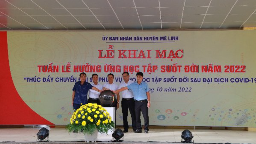 Huyện Mê Linh, Hà Nội khai mạc Tuần lễ hưởng ứng học tập suốt đời năm 2022 - Ảnh 3.