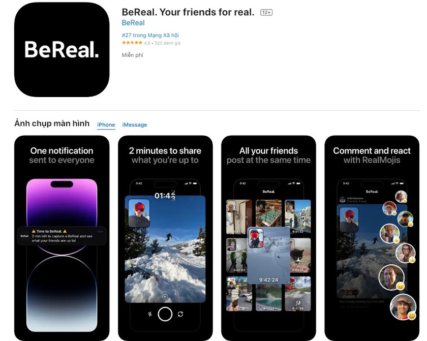 BeReal giành giải &quot;ứng dụng iPhone tốt nhất năm&quot; trên App Store - Ảnh 1.