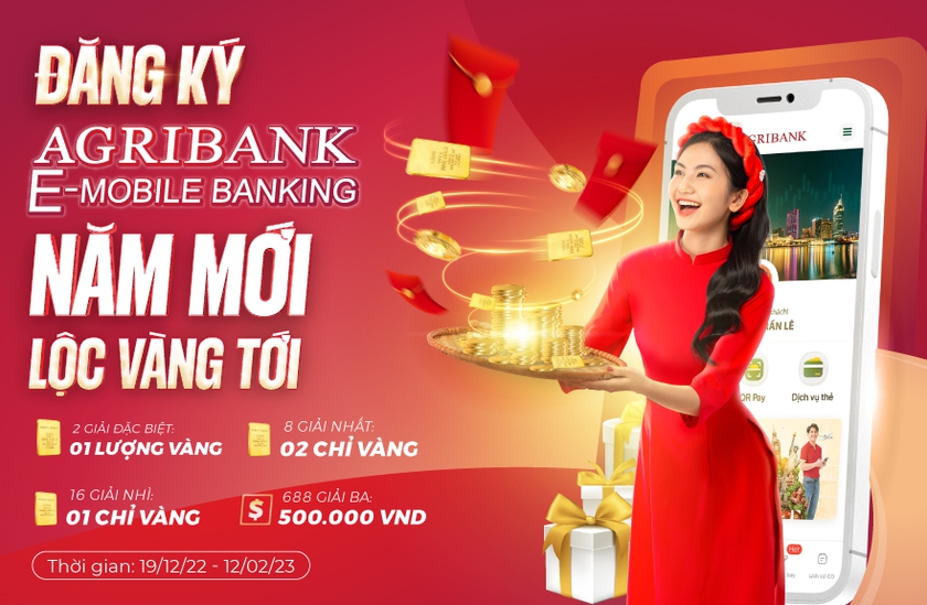 Bùng nổ ưu đãi Tết: Rước “lộc vàng” khi mở tài khoản Agribank E-Mobile Banking - Ảnh 1.