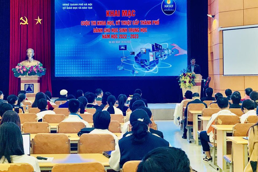 Hà Nội: Hơn 80 dự án tranh giải Cuộc thi Khoa học kỹ thuật cấp thành phố năm 2022 - Ảnh 2.