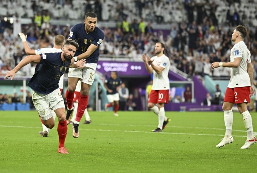 World Cup 2022: Olivier Giroud và Kylian Mbappe lập kỷ lục cho tuyển Pháp - Ảnh 1.