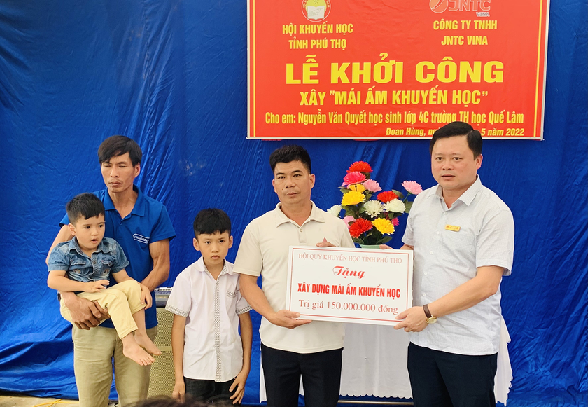 Hội Khuyến học tỉnh Phú Thọ khởi công xây “Mái ấm khuyến học” cho học sinh nghèo tại huyện Đoan Hùng - Ảnh 1.