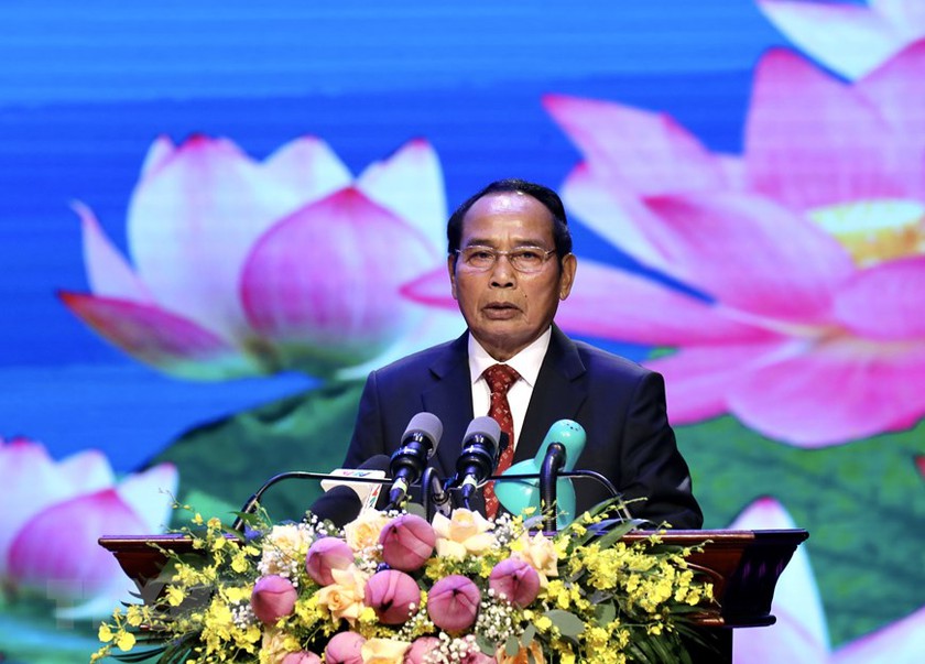 Tổng Bí thư dự Lễ kỷ niệm 60 năm Ngày Thiết lập quan hệ ngoại giao Việt Nam - Lào - Ảnh 6.
