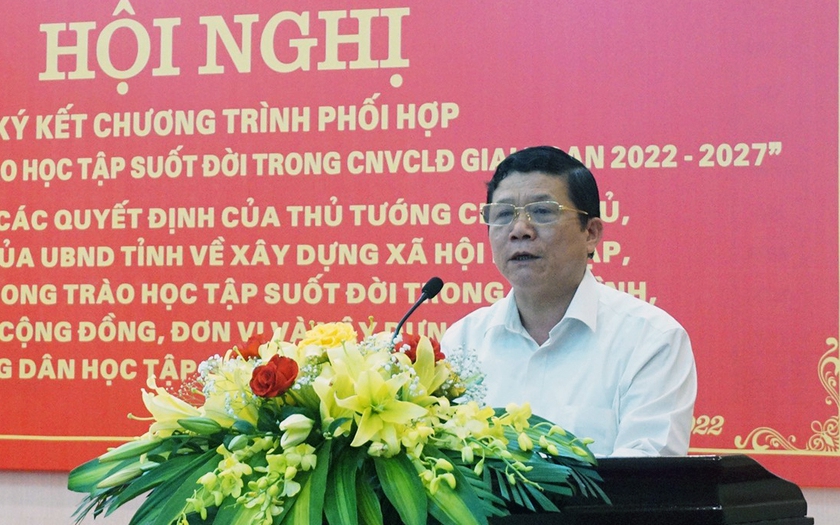 Hội Khuyến học Phú Thọ: Ký kết phối hợp đẩy mạnh học tập trong công nhân, viên chức, lao động.  - Ảnh 2.