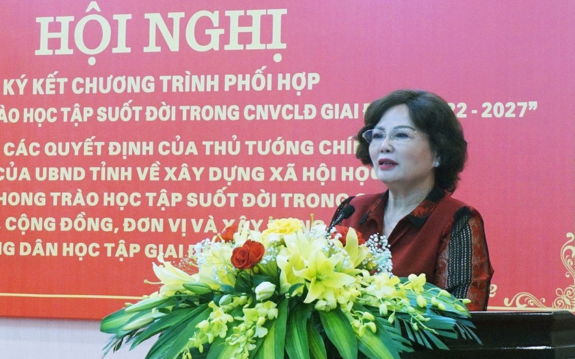 Hội Khuyến học Phú Thọ: Ký kết phối hợp đẩy mạnh học tập trong công nhân, viên chức, lao động.  - Ảnh 1.