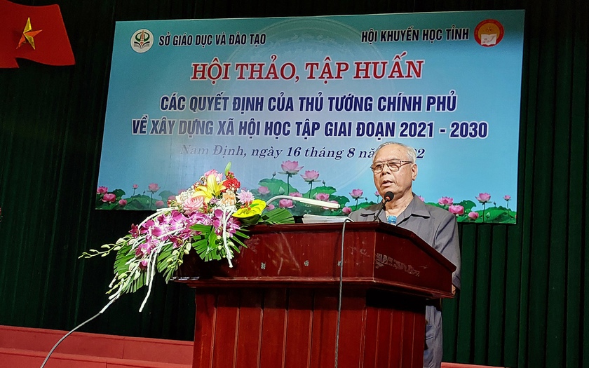 Hội Khuyến học Nam Định: Tập huấn xây dựng xã hội học tập 2022 - Ảnh 1.