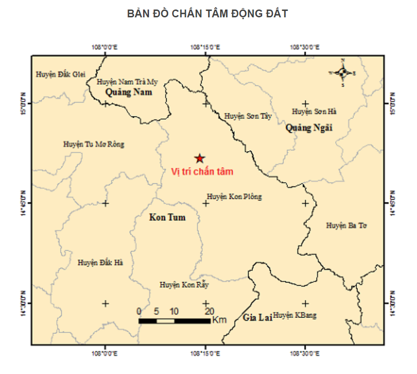Động đất liên tiếp ở Kon Tum: Lại xảy ra 3 trận động đất ở Kon Plông, động đất lan sang Quảng Nam, Quảng Ngãi - Ảnh 3.
