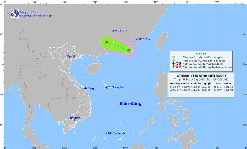 Xuất hiện áp thấp nhiệt đới trên biển Đông, Bắc Bộ, Trung Bộ chuẩn bị có mưa lớn - Ảnh 1.