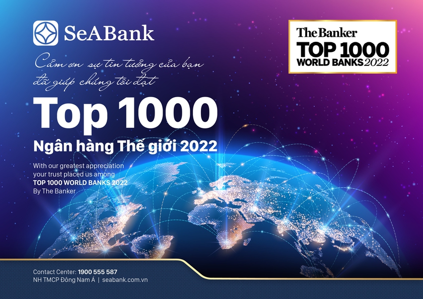 SeABank được The Banker xếp hạng trong “Top 1000 Ngân hàng thế giới 2022” - Ảnh 1.