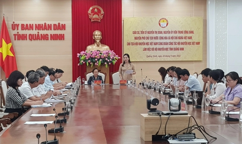Trung ương Hội Khuyến học Việt Nam làm việc với Hội Khuyến học Quảng Ninh - Ảnh 1.