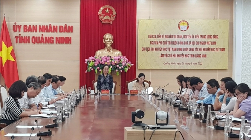 Trung ương Hội Khuyến học Việt Nam làm việc với Hội Khuyến học Quảng Ninh - Ảnh 2.