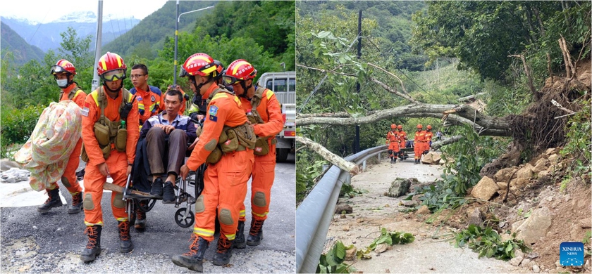 Động đất ở Tứ Xuyên, Trung Quốc: Lực lượng cứu hộ chạy đua với thời gian giải cứu người mắc kẹt - Ảnh 11.