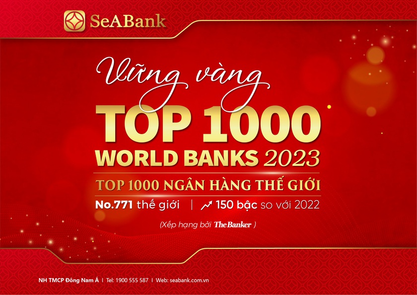 SeABank tăng 150 bậc trong bảng xếp hạng “Top 1000 Ngân hàng thế giới” - Ảnh 1.