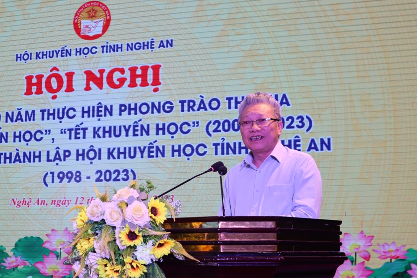 Hội Khuyến học tỉnh Nghệ An nhận Cờ thi đua xuất sắc của Trung ương Hội Khuyến học Việt Nam - Ảnh 7.