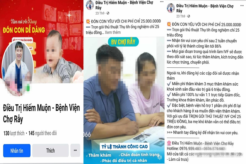Sở Y tế Thành phố Hồ Chí Minh xác minh vụ việc mạo danh Bệnh viện Chợ Rẫy quảng cáo chữa hiếm muộn - Ảnh 1.