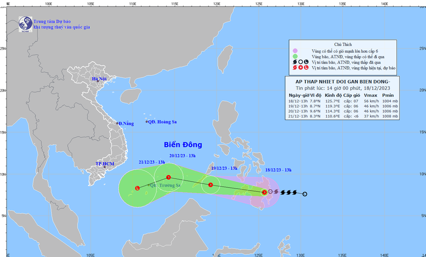Tin mới nhất về áp thấp nhiệt đới gần Biển Đông- Ảnh 1.