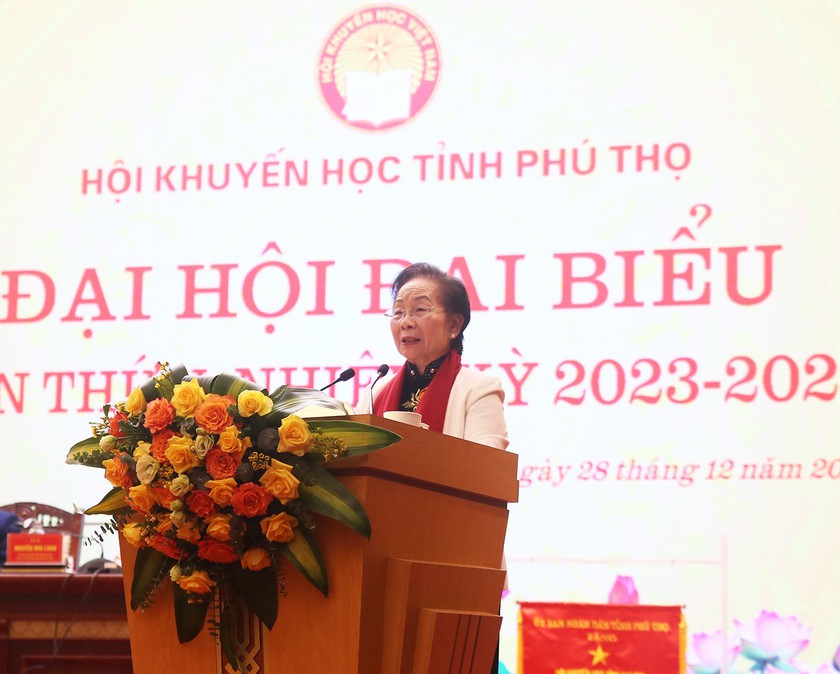 Hội Khuyến học tỉnh Phú Thọ tổ chức thành công Đại hội Đại biểu nhiệm kỳ 2023-2028- Ảnh 6.