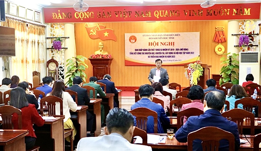 Hội Khuyến học tỉnh Điện Biên triển khai nhiệm vụ năm 2023 - Ảnh 1.