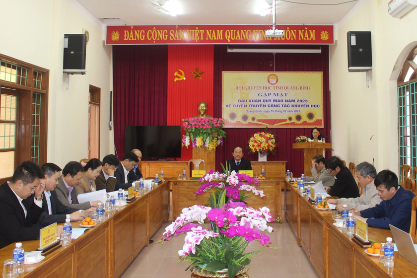  Hội Khuyến học tỉnh Quảng Bình tổ chức Gặp mặt đầu xuân Quý Mão năm 2023  - Ảnh 1.